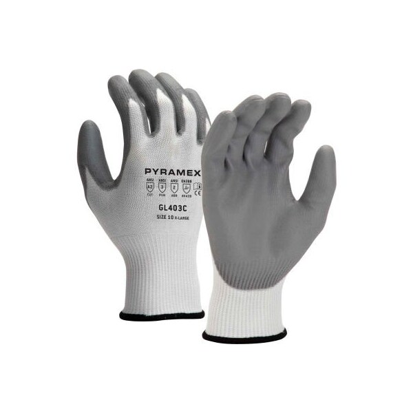 Pyramex Polyurethane HPPE Liner A2 Cut Premium Cut-Resistant Gloves, Size Small - Pkg Qty 12 GL403CS - main